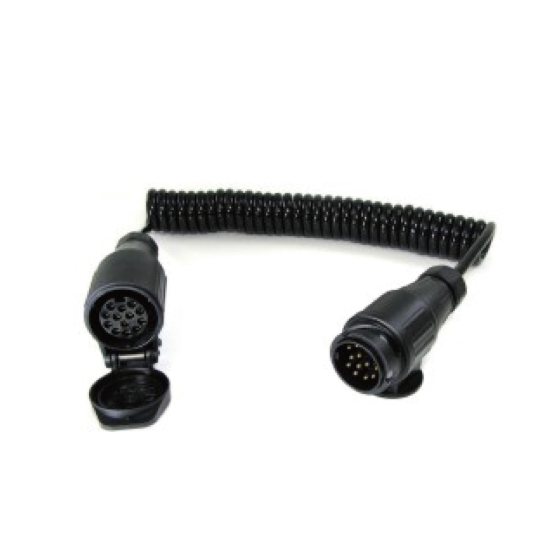 Bobina spirală PU cu 7 poli 6x1+1x1.5mm2 cu mufă din plastic cu 13 pini și priză din plastic cu 13 pini. Lungime cablu 1m, 2m,3m.....JH008-Z