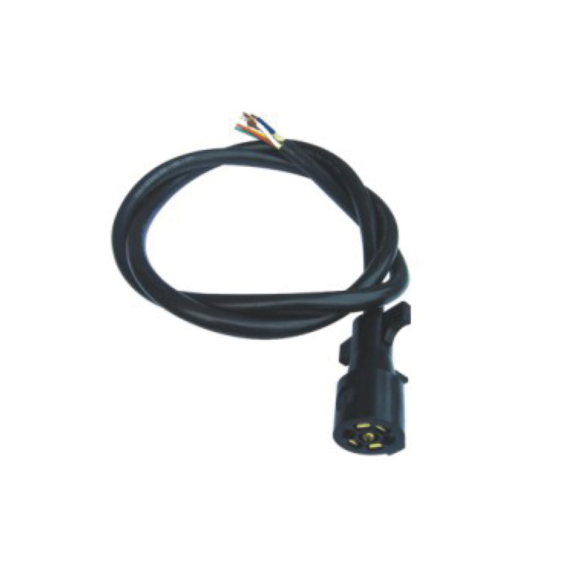 Bobina dreaptă PVC cu 7 poli cu un dop din plastic, lungime cablu 1m, 2m, 3m.....JH066