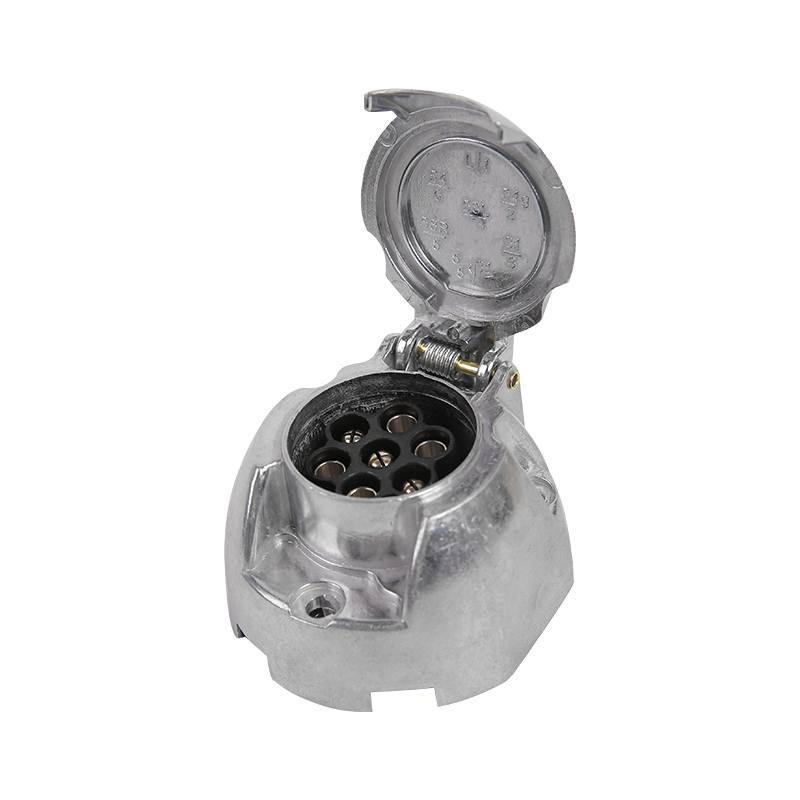 Priză pătrată mare din aluminiu cu 7 pini cu lumină de ceață JH009-D